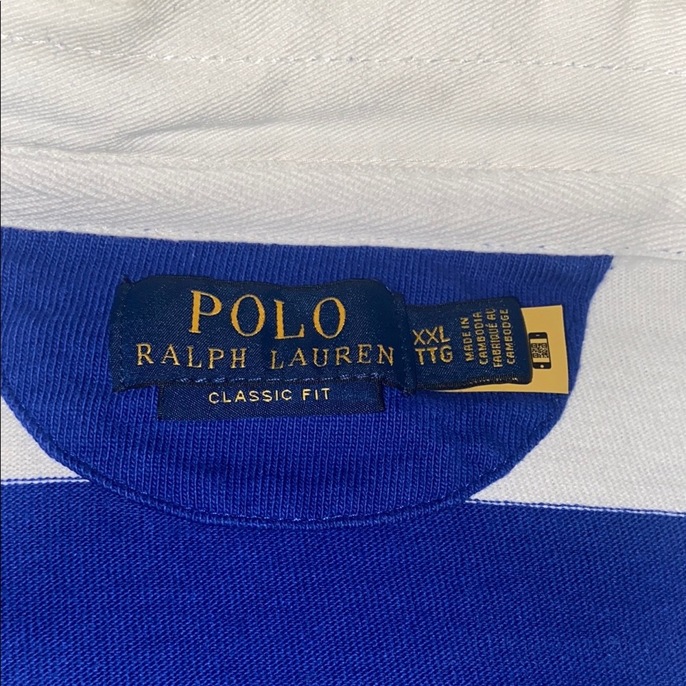 Polo Ralph Lauren Blue and White Men's Shirt